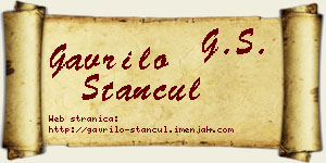 Gavrilo Stančul vizit kartica